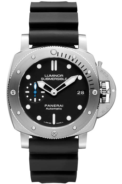 panerai submersible 42 blue|Panerai submersible 42mm white dial.